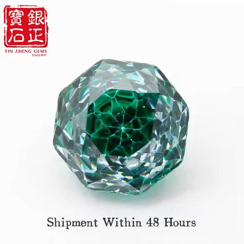 YinZheng Mystic Green Color AAAAA Grade Cubic Zirconia Millennium Rose Cut Loose Gemstone Lab Grown