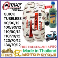 QUICK TIRE FREE TIRE SEALANT &amp; PITO PHOENIX TUBELESS By12 For ZOOMERX 100/90/12 110/70/12 120/70/12 130/70/12