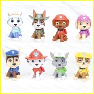 【YB3】 8pcs PAW Patrol Action Figure Marshall Chase Rocky Rubble Zuma Everest Tracker Model Dolls Toys For Kids Gifts
