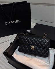 (有單保養) Chanel cf 黑金荔枝皮 classic flap small 23