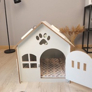 ☫❁Cat House Dog House Four Seasons Universal Cat Villa Sleeping Pad Pet Products Detachable House Type Rabbit House Squi