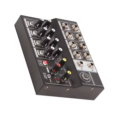 Portable Sound Mixer Q48 Portable 8‑Channel Stereo Audio Sound Mixer Karaoke Microphone Amplifier Co