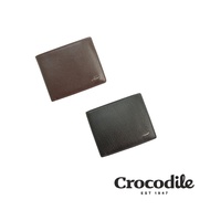 Crocodile 鱷魚皮件/真皮皮夾/11卡層雙鈔/0203-1102-黑咖兩色/ 黑色