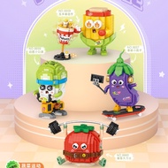 Vegetable  fruit model cartoon building block toy gift