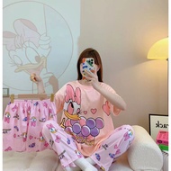 3in1 Korean Sleepwear  Terno Pajama Set For Women Plus Size Nightwear Lounge Round Neck Homewear #17