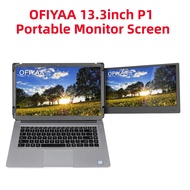 [Dailynews] OFIYAA P1 Plus จอภาพแบบพกพา13.3นิ้วสำหรับแล็ปท็อป Extender หน้าจอเดียว FHD 1080P Type-C/hdmi IPS 207 ° Plug And Play Dual Monitor แล็ปท็อปสำหรับสวิตช์/PS5เข้ากันได้กับ13.3 ''-16.5 ''Mac Pc/ โน๊ตบุ๊ค