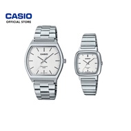 Casio General Couple Watch MTP-B140D-7AV & LTP-B140D-7AV Silver Stainless Steel Band