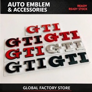 Metal GTI Logo Car Rear Trunk Emblem Side Sticker for Volkswagen VW Golf 4 5 6 7 8 Polo  Jetta Tigua