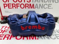 DIY本舖 brembo m50 一體鑄造 輻射卡鉗 左卡 孔距 100MM 藍底紅字