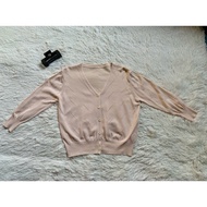 Cardigan Beige Cream Color Yarn
