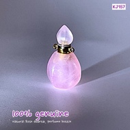 KJ157 จี้ขวดน้ำหอม Rose Quartz ดิบธรรมชาติแท้ 10.17กรัม