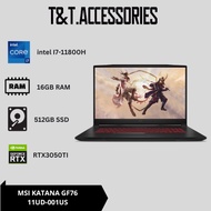 MSI Katana GF76 i7-11800H 16GB 512GB RTX3050TI 17.3" FHD GAMING LAPTOP