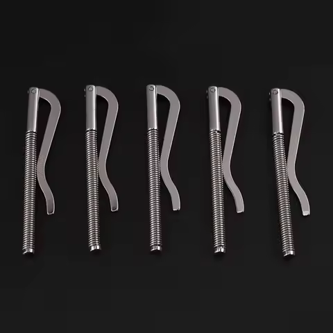 5pcs Wallet Durable Money Spring Clip 75mm Silver Metal Money Clips Spring Mechanism Spring Loaded M