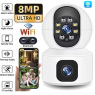 กล้องวงจรปิด V9LWiFi 360° พิกเซล 4K กล้องวงจรปิดไร้สาย ไร้สายไม่ใช้เน็ต Night Vision มาพร้อมกล้องคู่