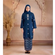 [New] Teal Blue Songket Dunia Baju Raya Kurung Layla - Size M