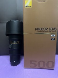 市場罕有 勁新淨 Nikon AFS 500 500mm F5.6 Nano VR PF 跟代用腳架