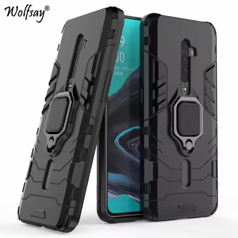 For Oppo Reno 2 Case Reno 4 5 6 4Z 7Z 5G Armor Magnetic Suction Stand Full Edge Cover For Oppo Reno 