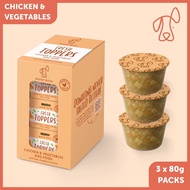 [Multipack] Buddy Bites - Fresh Wet Dog Food Toppers (3 x 80g Chicken & Vegetables)