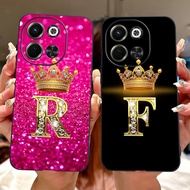 For Tecno Spark 30 5G Fashion Letter Phone Casing Spark30 5G KL8H Black Silicone Soft Case