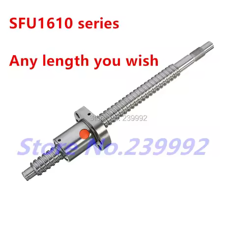 SFU1610 200 250 300 350 400 450 500 550 600 650 mm C7 ball screw with 1610 flange single ball nut BK
