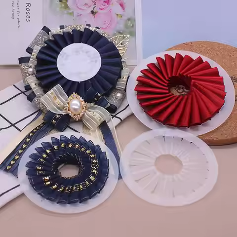 3Pcs Ribbon Rosette Brooch Ribbon Flower Making Tool 9/12/15cm for Beginners Crafts Handmade Rosette