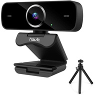 havit 1080p HD Webcam PC Web Camera for Video Calling Youtube with Auto Focus, for Computer Laptop Mini Camera with HD M