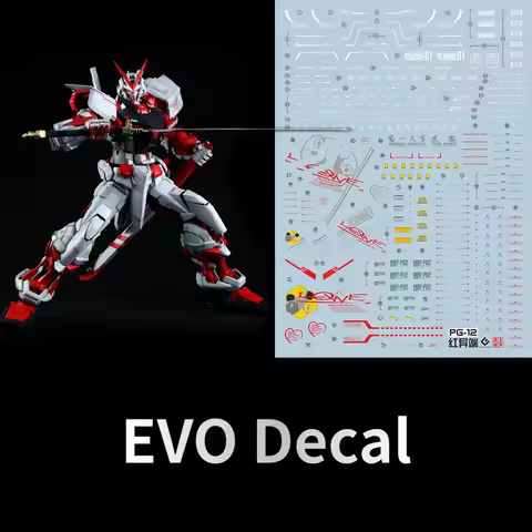 EVO Decal PG-12 for PG 1/60 ASTRAY RED FRAME Mobile Suit Fluorescent Water Stickers for Assembly Mod