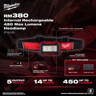 Milwaukee internal rechargeable Headlamp IR HL450 Lampu Kepala