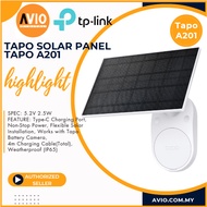 TP-LINK Tplink Tapo Solar Panel 5.2V 2.5W Type C Charging Port Non Stop Power Flexi Adjust Tapo A201