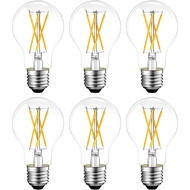 Dimmable E26 LED Bulb 6W, 60 watt Equivalent, Vintage LED Edison Bulbs 2700K Soft White, A19 Clear G