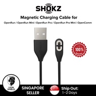 (SG) Shokz OpenRun / OpenRun Mini / OpenRun Pro / OpenRun Pro Mini / OpenComm / Aftershokz Aeropex / Aeropex Mini Magnetic Charging Cable - Black