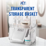 Acrylic Storage Basket Book Storage Book Shelf Skincare Organiser Makeup Organizer Stationery Kitche