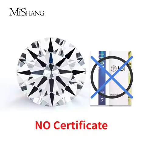 Mishang Jewelry Round Brilliant Lab Grown Diamond NO Certificate 0.3ct 0.4ct 0.5ct 0.6ct 0.7ct 0.8ct