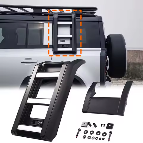 Car Foldable Lift Side Door Ladder For Land Rover Defender 90/110 L663 2020-2024 Folding Telescopic 