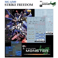 [ MONSTER ] MG93 MG 1/100 STRIKE FREEDOM GUNDAM WATER SLIDE DECAL FLUORESCENT