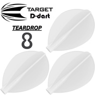 TARGET 8 FLIGHT DARTS FLIGHT - 4 COLORS TEARDROP DART FLIGHTS 3PCS/PACK