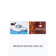 2PCS-MIRACLE & RAIN Premium Incense Cones Set – Luxury Dhoop Cones for Puja, Meditation, and Relaxat