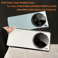 Acrylic Full Cover Lens Protect Case for Vivo X100 X100S Pro X100 Ultra Case X90 X80 V27 V29 V30 Pro