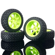 RC 9005G-8019 Rally Tires &amp; Wheel Rims 4P For HSP 1/16 1:16 On-Road Rally Car