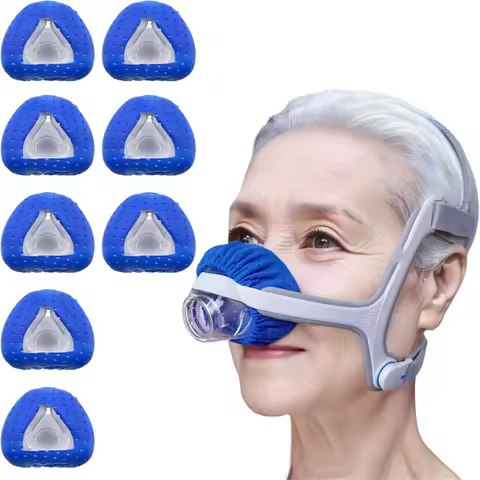 A74T 8Pack Reusable CPAP Nasal Mask Liners for Complitable N20, C Pap Mask Covers with Breathable Fa