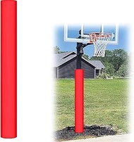 Basement Pole Padding Wrap Around Red, 4 5 6 8 ft Tall Post All Weather Pad, for Playground, Gym and