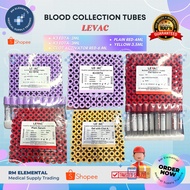 [ Tray ] Blood Collection Test Tube PET (LEVAC) EDTA ,Plain