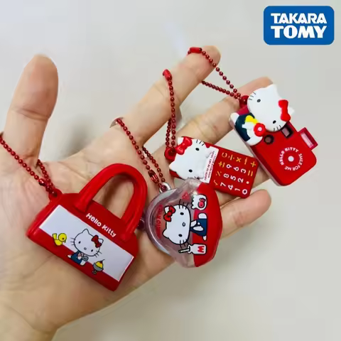 Takara Tomy Gashapon Sanrio Hello Kitty 50Th Anniversary Nostalgic Miniature Bag Pendant Charms For 