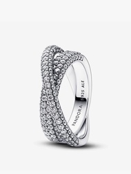 Pandora Timeless Pavé Crossover Dual Band Ring - 52