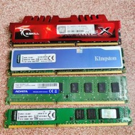 DDR3 4GB 1600兩條$50，DDR3 8GB 1600