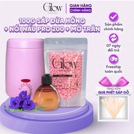 Combo 100Gr Coconut + ProWax 200 Non-Stick GLOWWAXING Wax Cooking Pot + Python Grease Nstore COVER N