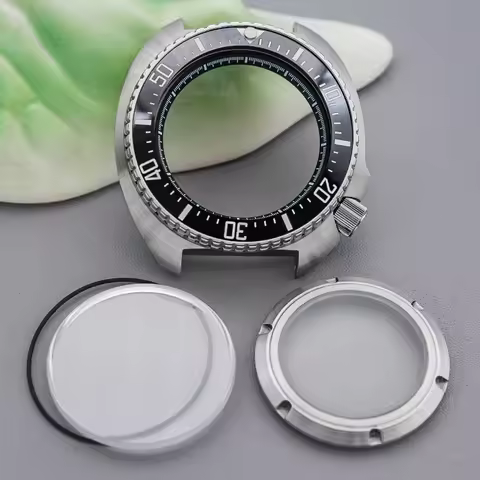 Luxury Turtle Watch Case, 6105 6309 Turtle Case for NH36 NH35 4R/6R Movement, 28.5 mm Dial, Sapphire