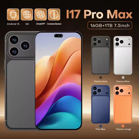 2025 New Hot I17 Pro Max Original Smart 5G Dual SIM Dual Standby 22GB 2TB Android 15 System 108MP Ca