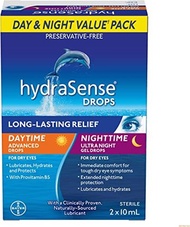▶$1 Shop Coupon◀  hydraSense Eye Drops Day and Night Pack, for Dry Eyes, Fast and Long-Lasting Relie