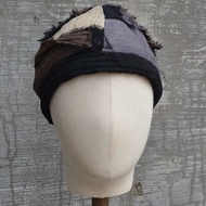 Frayed Beggar Hat Linen Winter Cotton Hat Melon Skin Hat Beggar Hat Stitching Unique Niche Hot-selli